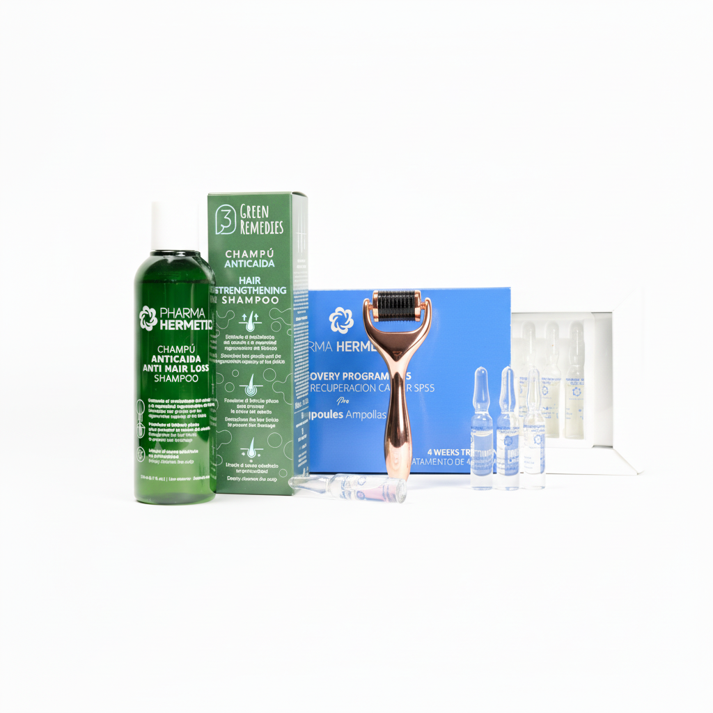 Pharma Hermetic Hårvårdspaket – Hårtillväxt Ampuller + Anti-Håravfall Shampo för Tunt Hår